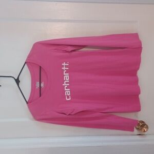 Carhartt for women long sleeve tee shirt pink